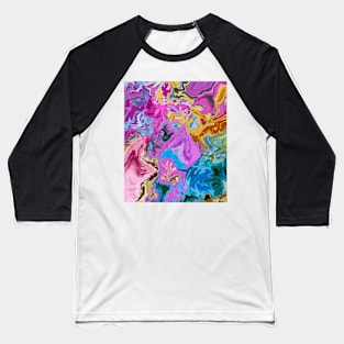 Liquified Flowers Baseball T-Shirt